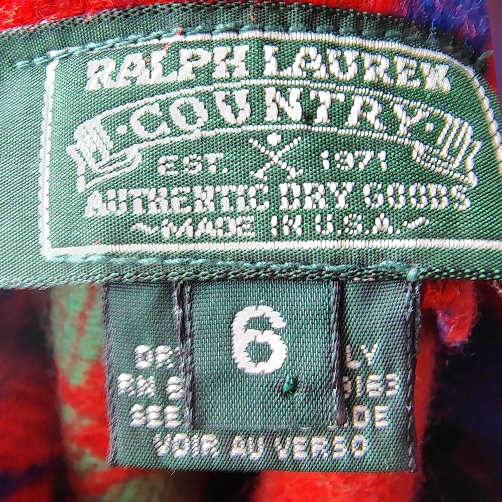 Ralph Lauren Country Wool Southwest Tribal Blanket Skirt Red Blue Green 6 - Picture 5 of 16